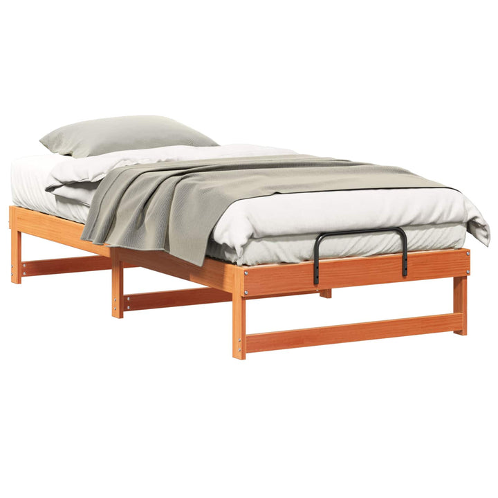 Sengestel Brun 75 x 190 cm Massiv fyrretræ