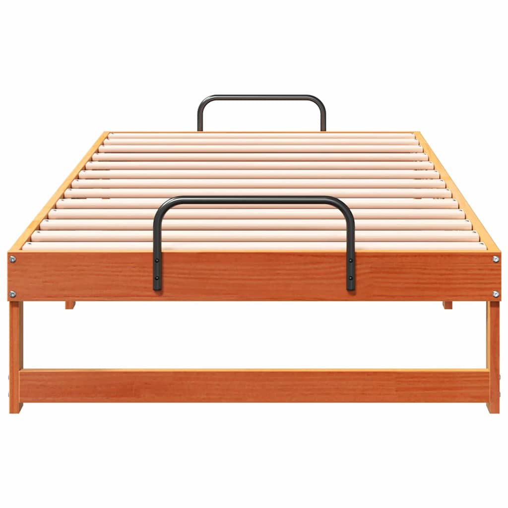 Sengestel Brun 75 x 190 cm Massiv fyrretræ