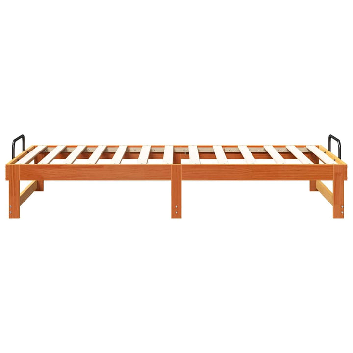 Sengestel Brun 75 x 190 cm Massiv fyrretræ