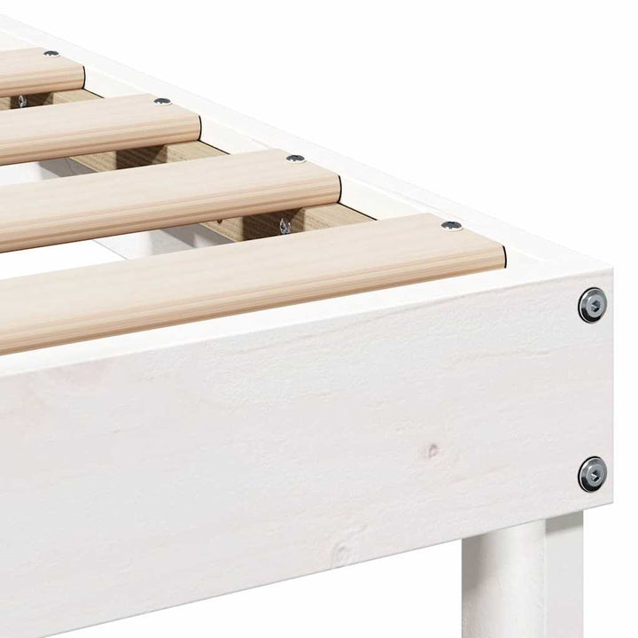Sengestel Hvid 80 x 210 cm Massiv fyrretræ