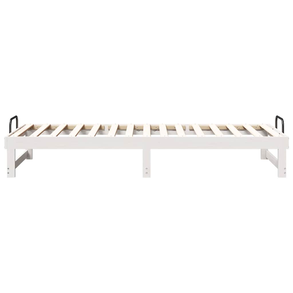 Sengestel Hvid 80 x 210 cm Massiv fyrretræ