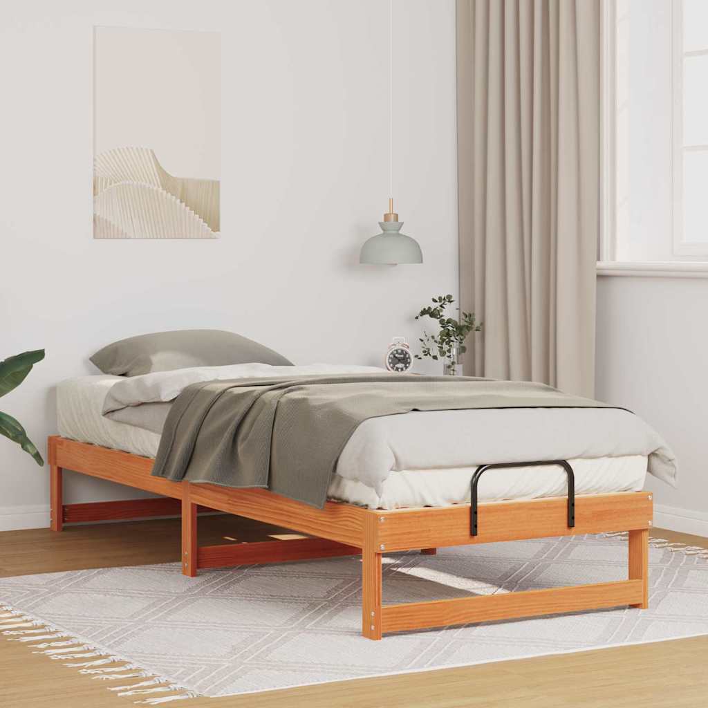 Sengestel Brun 80 x 210 cm Massiv fyrretræ