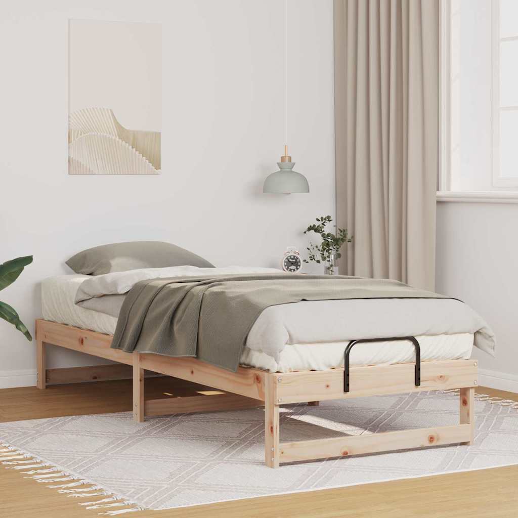 Sengestel Brun 90 x 210 cm Massiv fyrretræ