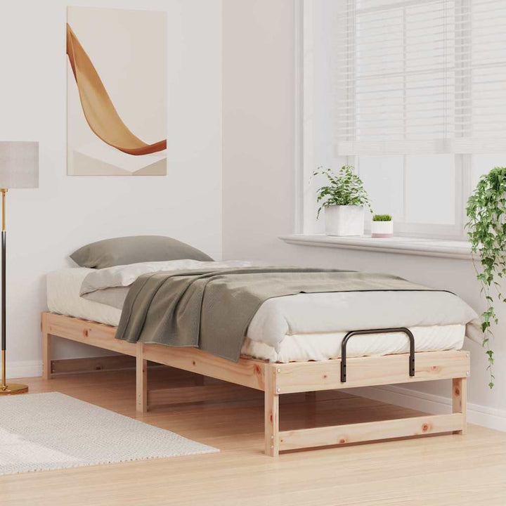 Sengestel Brun 90 x 210 cm Massiv fyrretræ