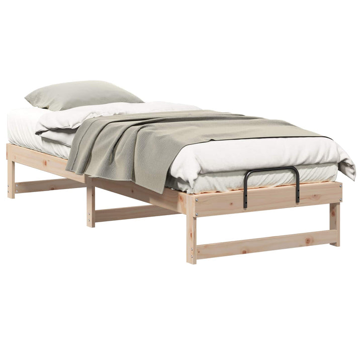Sengestel Brun 90 x 210 cm Massiv fyrretræ
