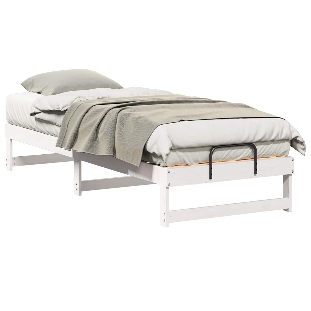 Sengestel Hvid 90 x 210 cm Massiv fyrretræ