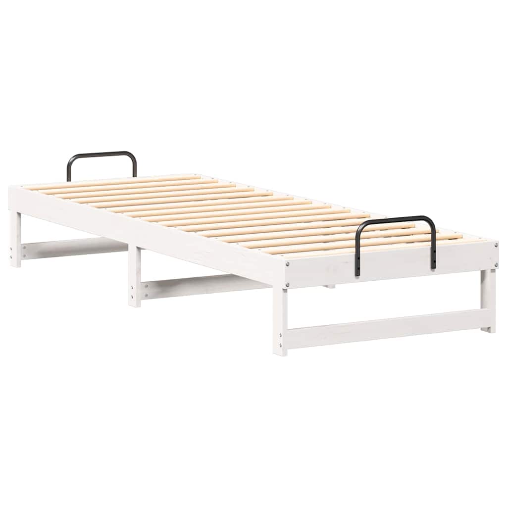 Sengestel Hvid 90 x 210 cm Massiv fyrretræ