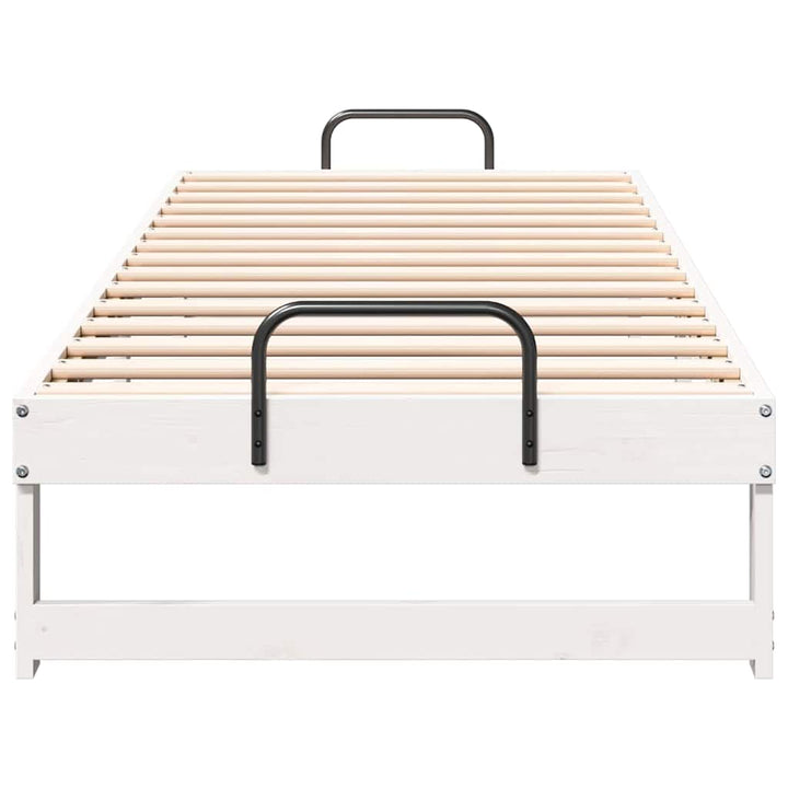 Sengestel Hvid 90 x 210 cm Massiv fyrretræ