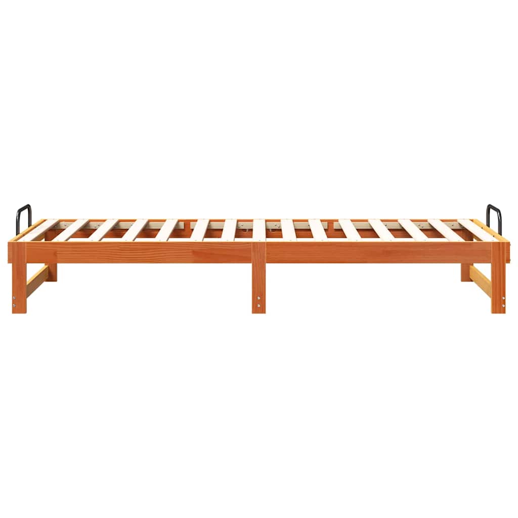 Sengestel Brun 90 x 210 cm Massiv fyrretræ