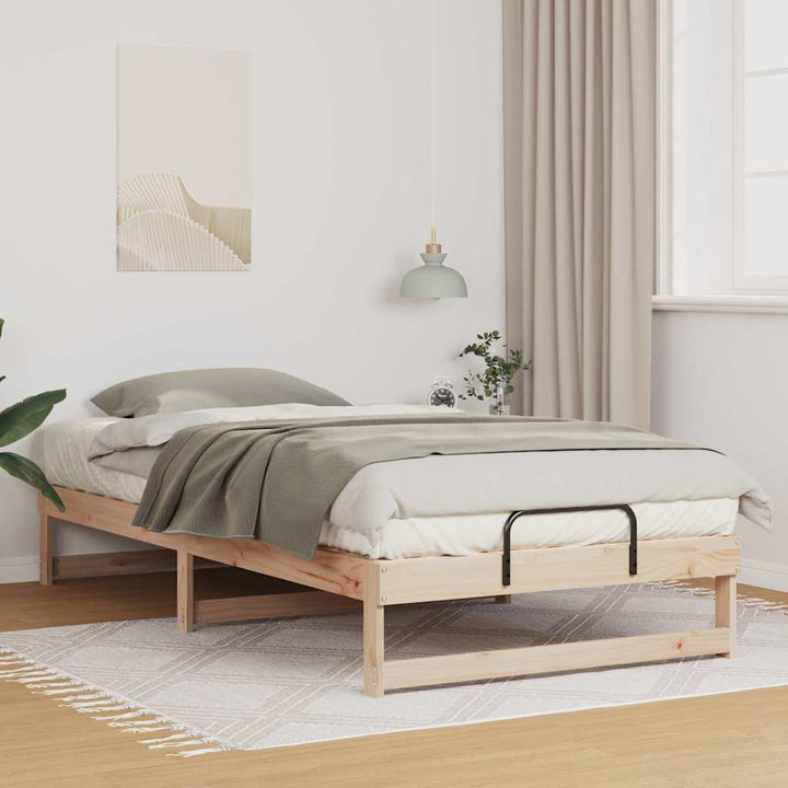 Sengestel Brun 100 x 210 cm Massiv fyrretræ