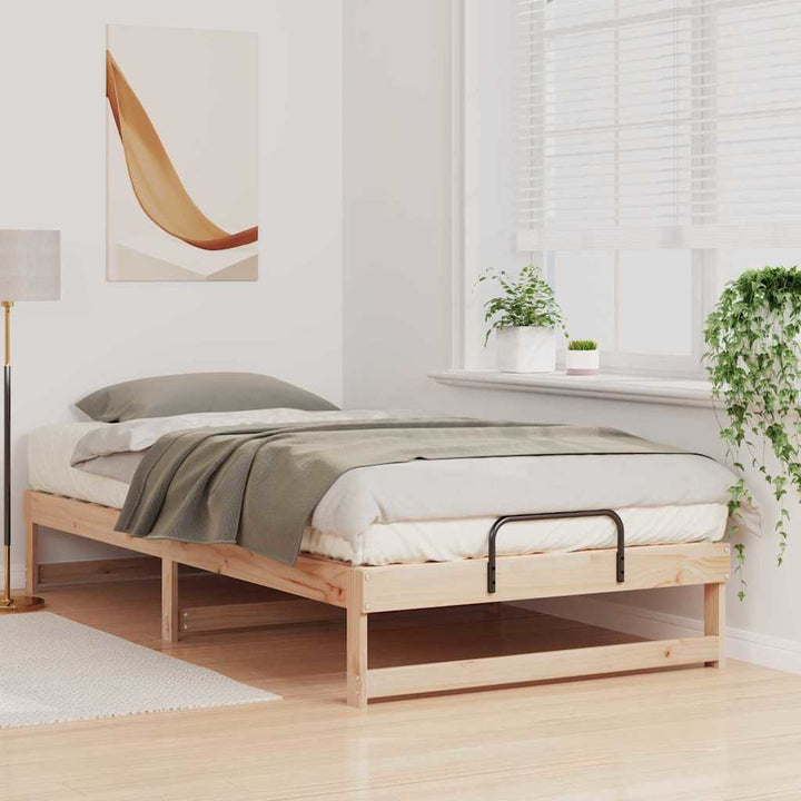 Sengestel Brun 100 x 210 cm Massiv fyrretræ