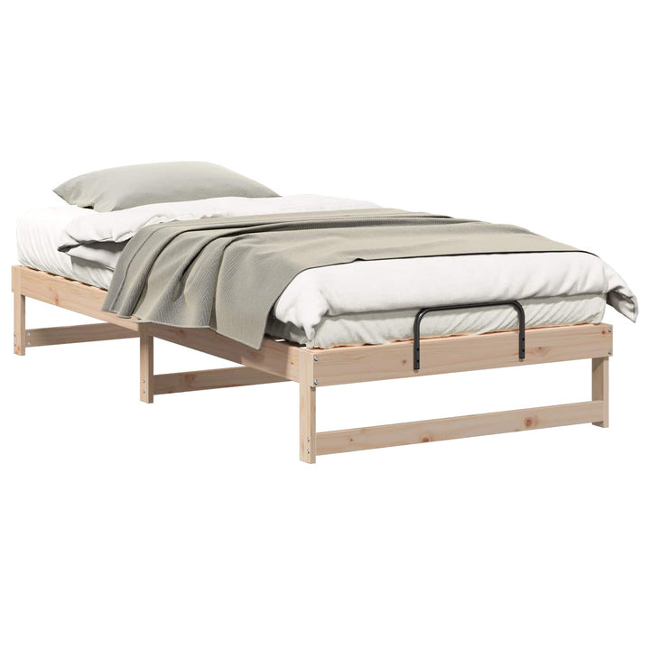 Sengestel Brun 100 x 210 cm Massiv fyrretræ