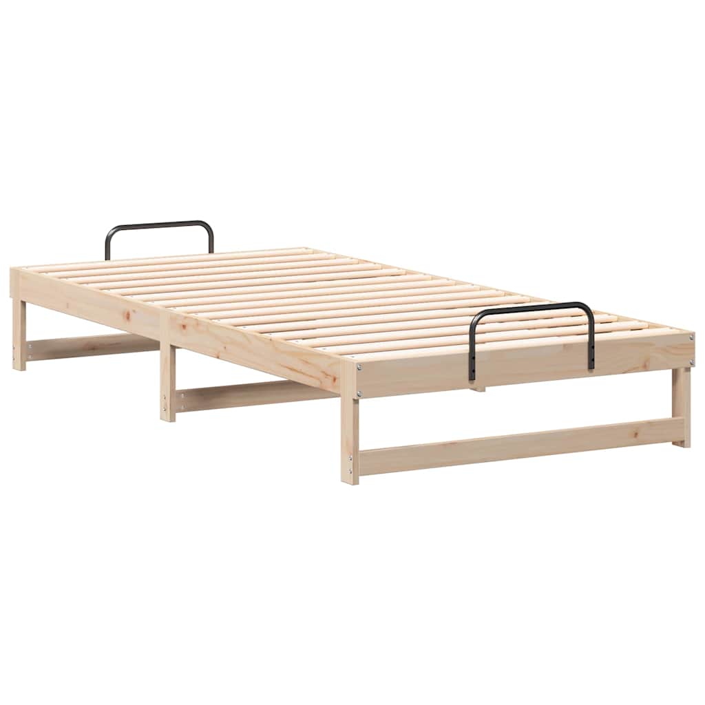 Sengestel Brun 100 x 210 cm Massiv fyrretræ