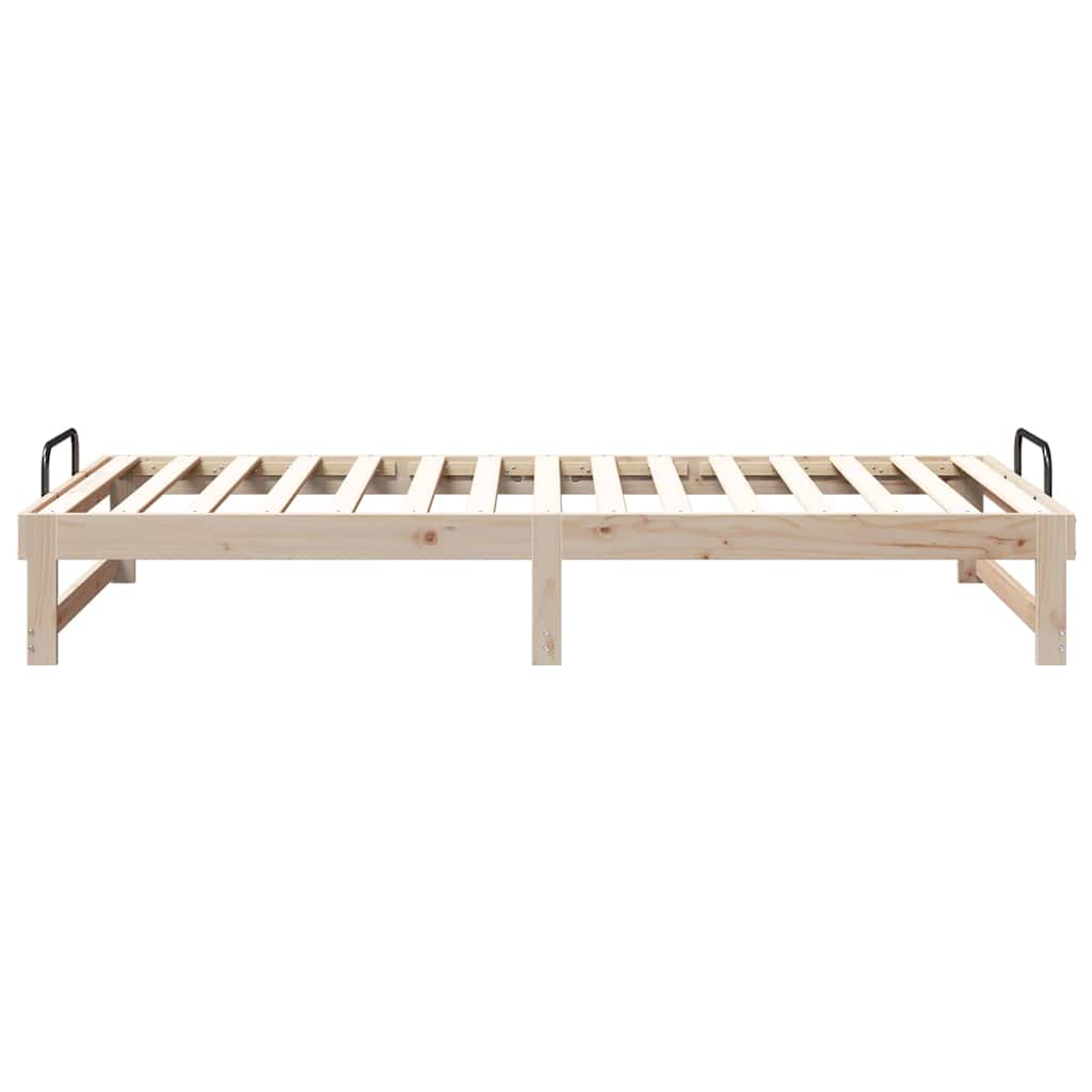 Sengestel Brun 100 x 210 cm Massiv fyrretræ