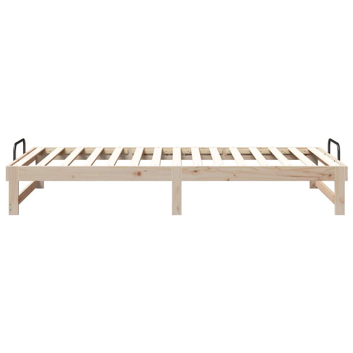 Sengestel Brun 100 x 210 cm Massiv fyrretræ