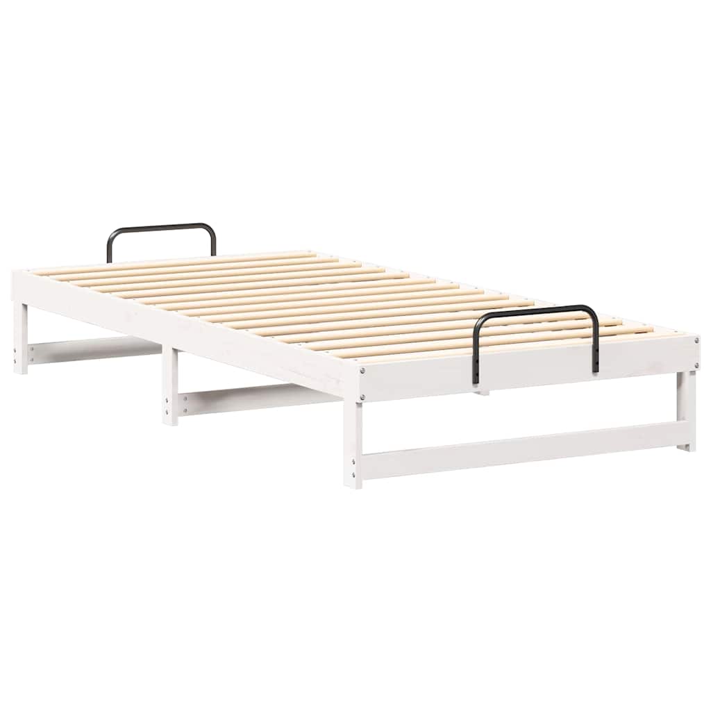 Sengestel Hvid 100 x 210 cm Massiv fyrretræ