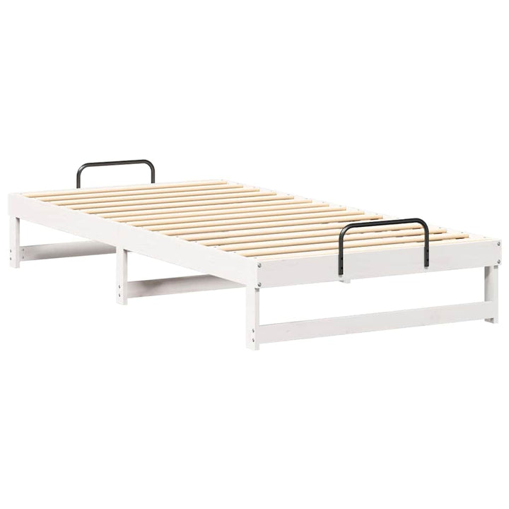 Sengestel Hvid 100 x 210 cm Massiv fyrretræ