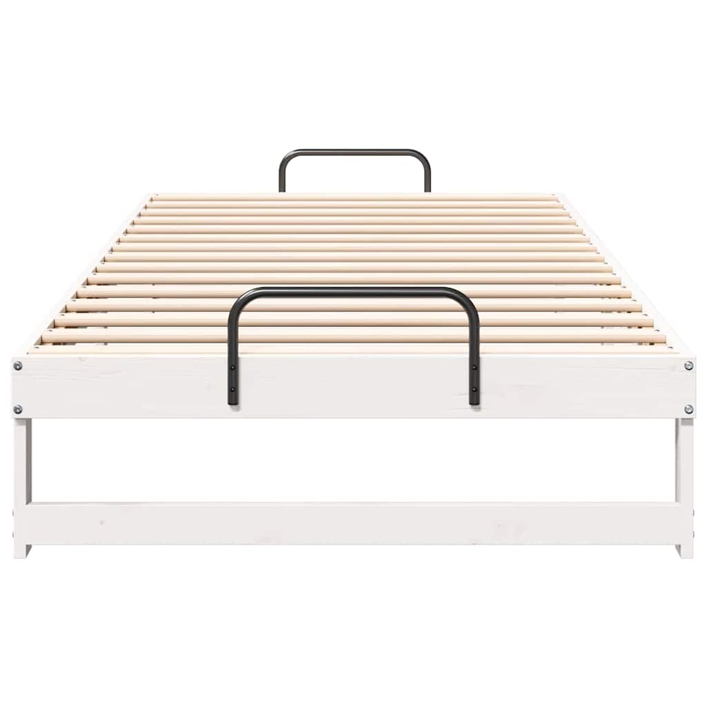 Sengestel Hvid 100 x 210 cm Massiv fyrretræ