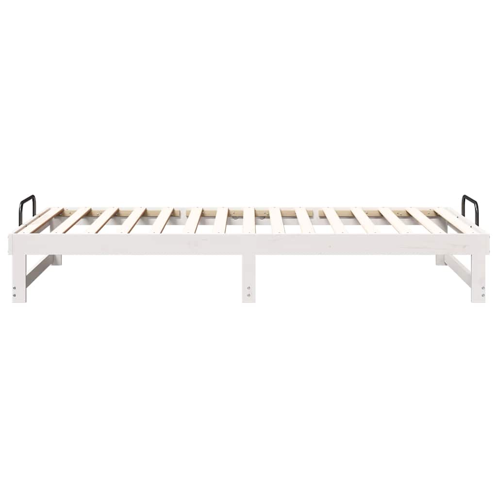 Sengestel Hvid 100 x 210 cm Massiv fyrretræ