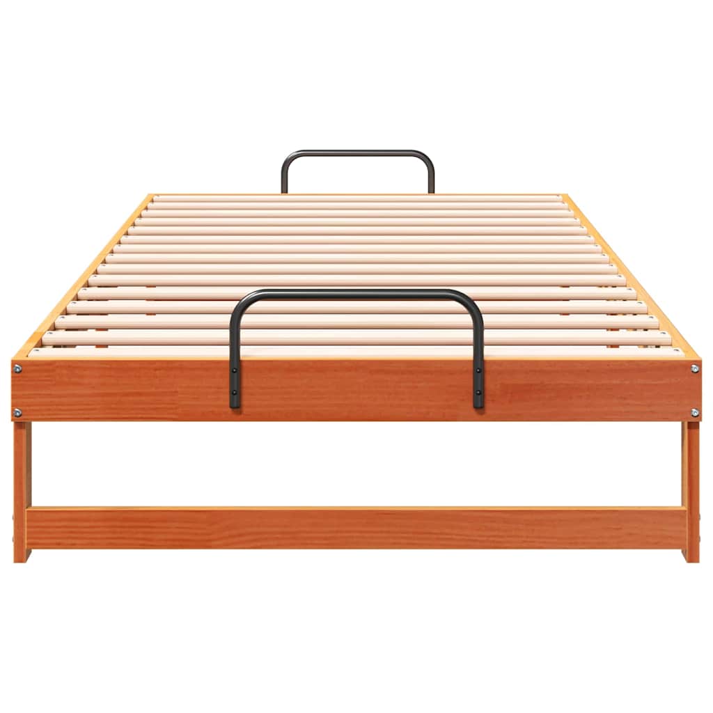 Sengestel Brun 100 x 210 cm Massiv fyrretræ