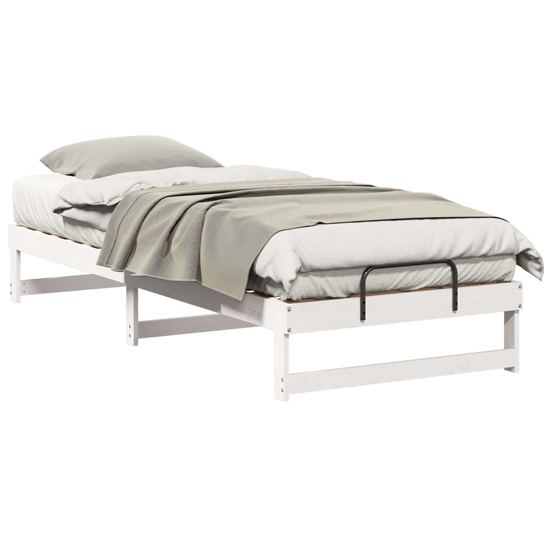 Sengestel Hvid 80 x 220 cm Massiv fyrretræ