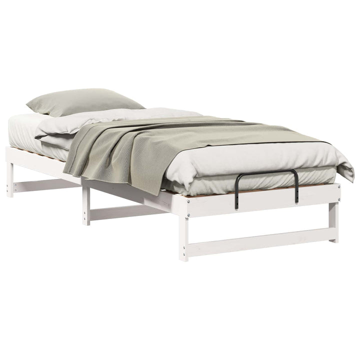Sengestel Hvid 80 x 220 cm Massiv fyrretræ