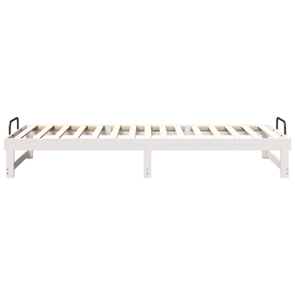 Sengestel Hvid 80 x 220 cm Massiv fyrretræ
