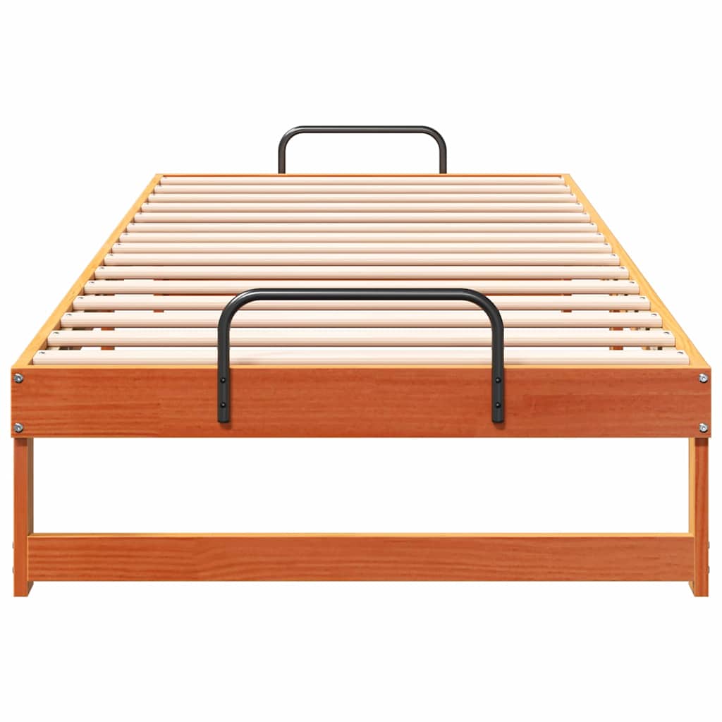Sengestel Brun 80 x 220 cm Massiv fyrretræ