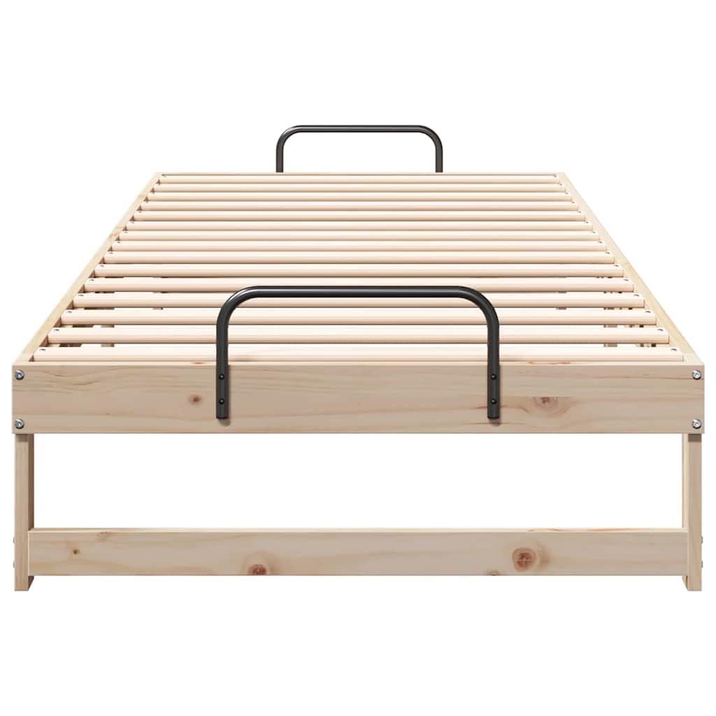 Sengestel Brun 90 x 220 cm Massiv fyrretræ