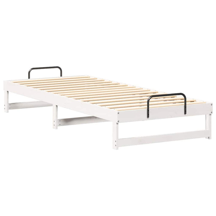 Sengestel Hvid 90 x 220 cm Massiv fyrretræ