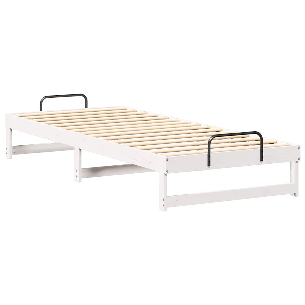 Sengestel Hvid 90 x 220 cm Massiv fyrretræ