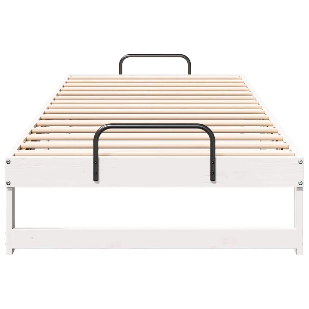 Sengestel Hvid 90 x 220 cm Massiv fyrretræ