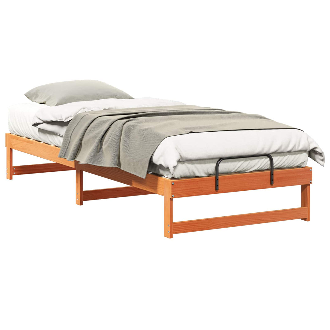 Sengestel Brun 90 x 220 cm Massiv fyrretræ