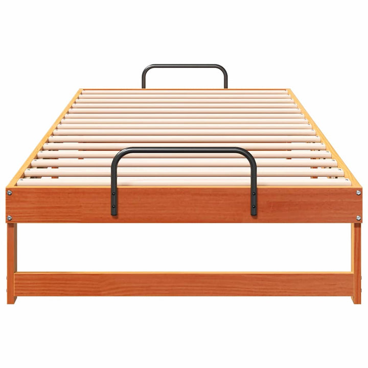 Sengestel Brun 90 x 220 cm Massiv fyrretræ