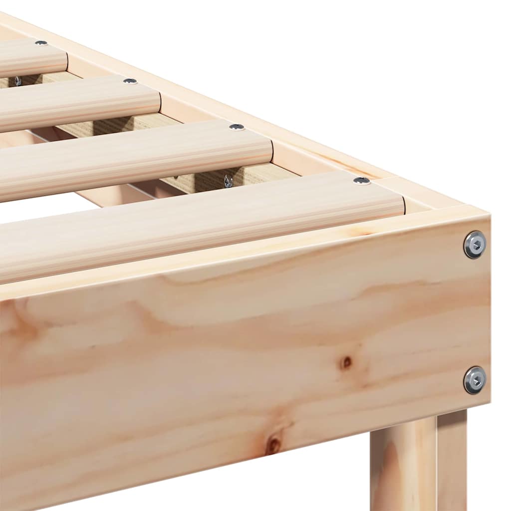 Sengestel Brun 100 x 220 cm Massiv fyrretræ