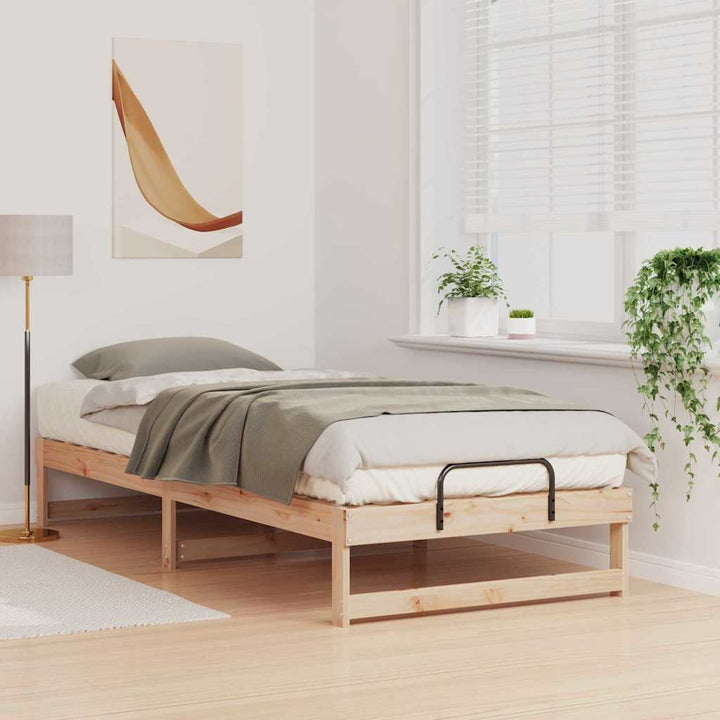 Sengestel Brun 100 x 220 cm Massiv fyrretræ