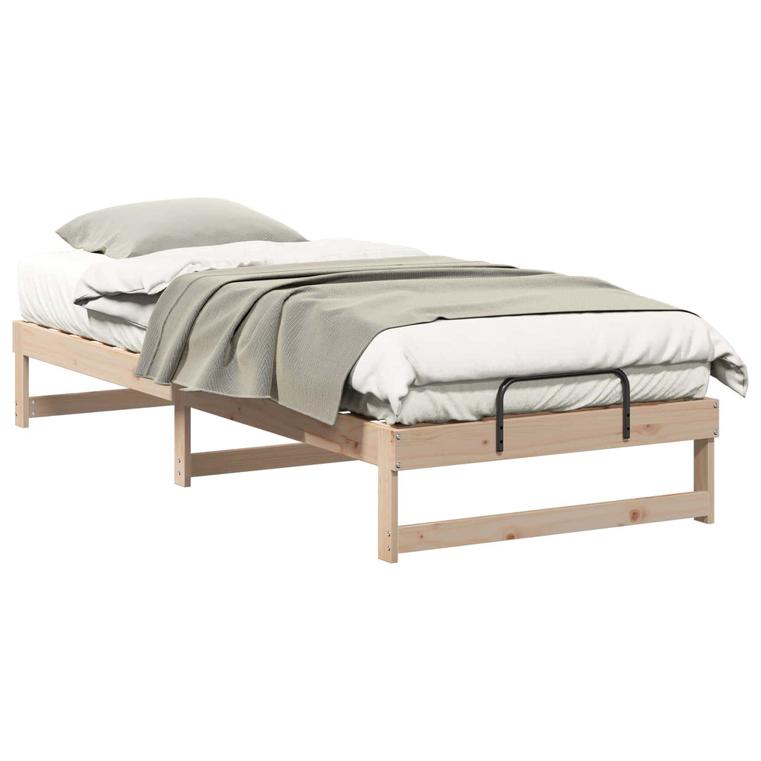 Sengestel Brun 100 x 220 cm Massiv fyrretræ