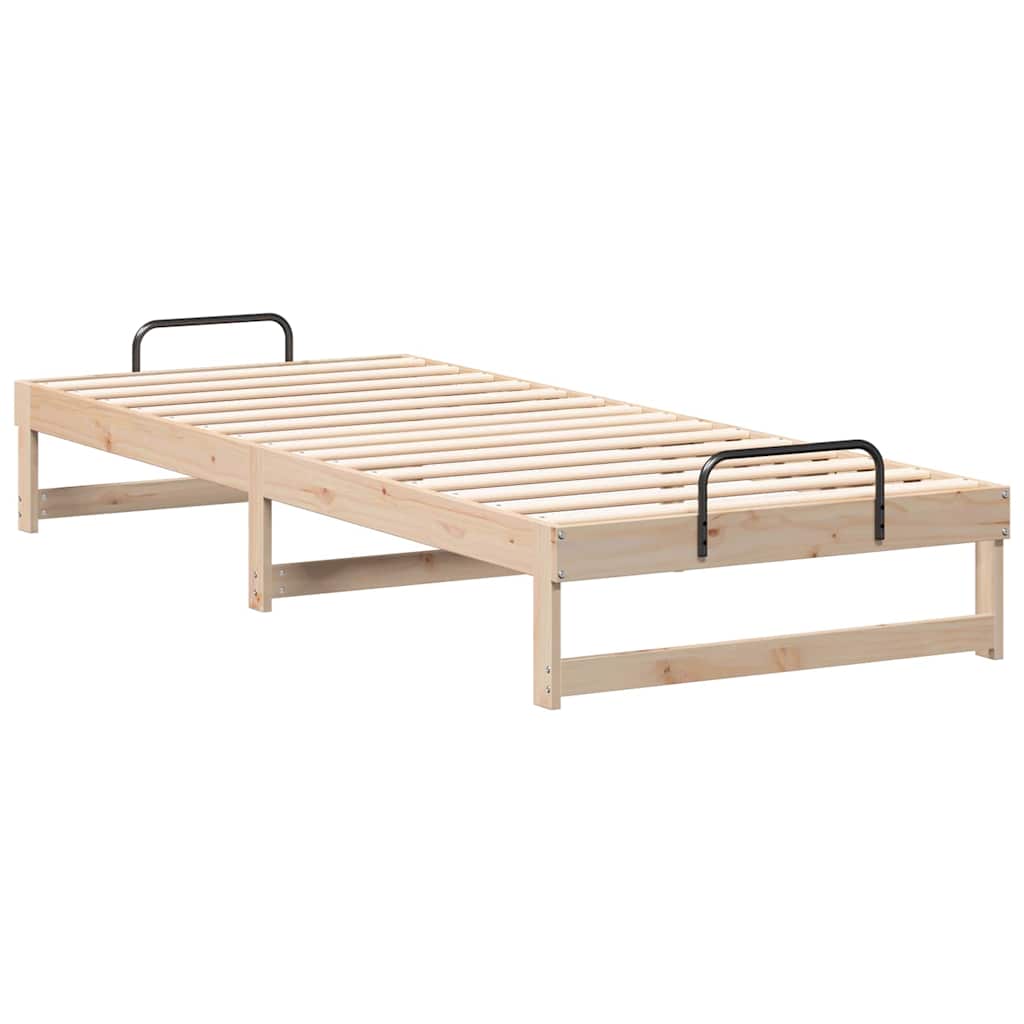 Sengestel Brun 100 x 220 cm Massiv fyrretræ