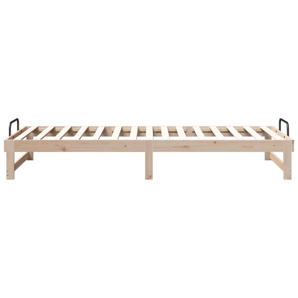 Sengestel Brun 100 x 220 cm Massiv fyrretræ