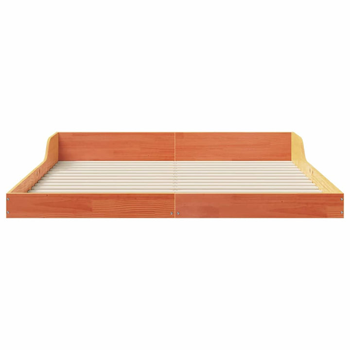Sengestel Voks brun 140 x 200 cm Massiv fyrretræ