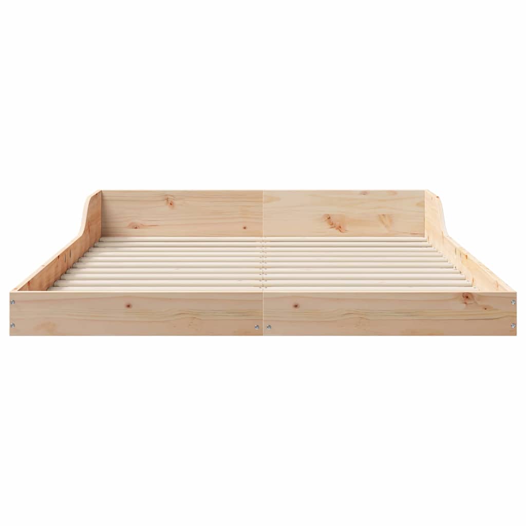 Sengestel Brun 140 x 190 cm Massiv fyrretræ