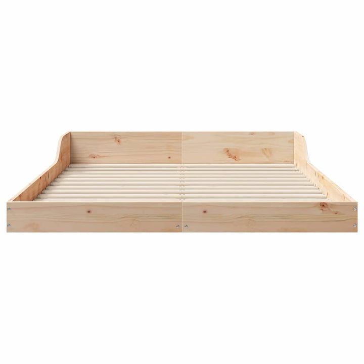 Sengestel Brun 140 x 190 cm Massiv fyrretræ