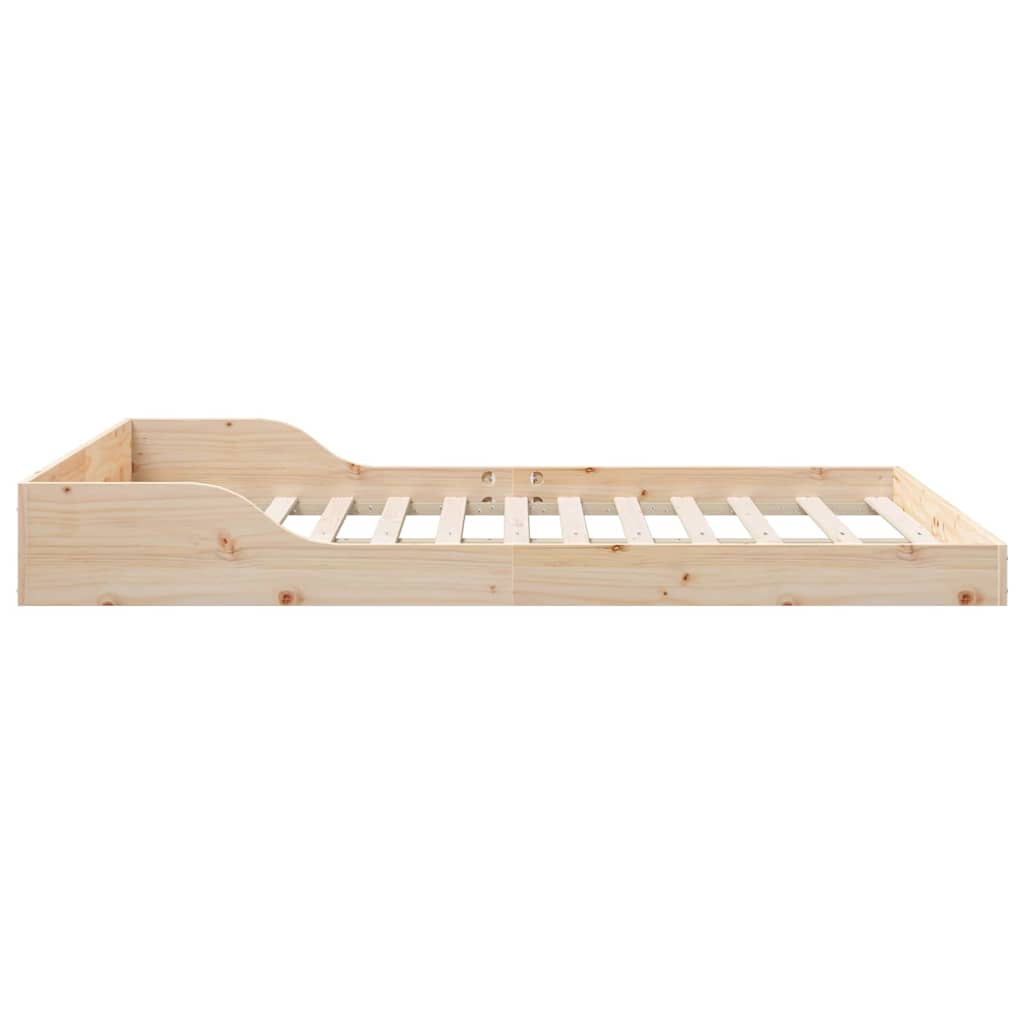 Sengestel Brun 140 x 190 cm Massiv fyrretræ