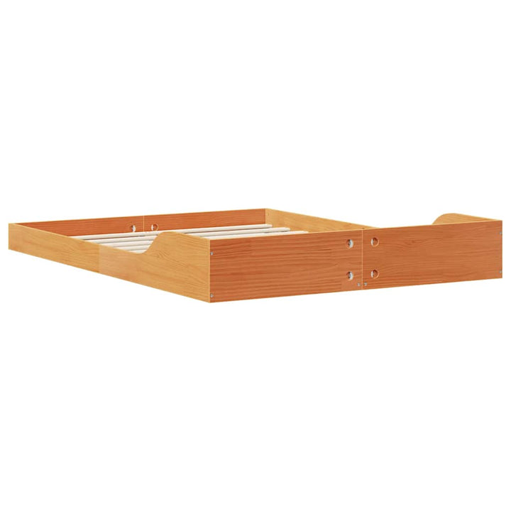 Sengestel Voks brun 135 x 190 cm Massiv fyrretræ