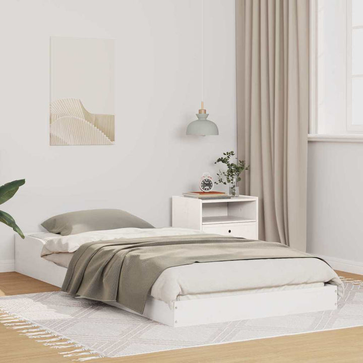 Sengestel Hvid 100 x 200 cm Massiv fyrretræ