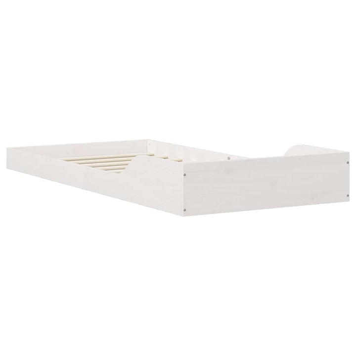 Sengestel Hvid 100 x 200 cm Massiv fyrretræ