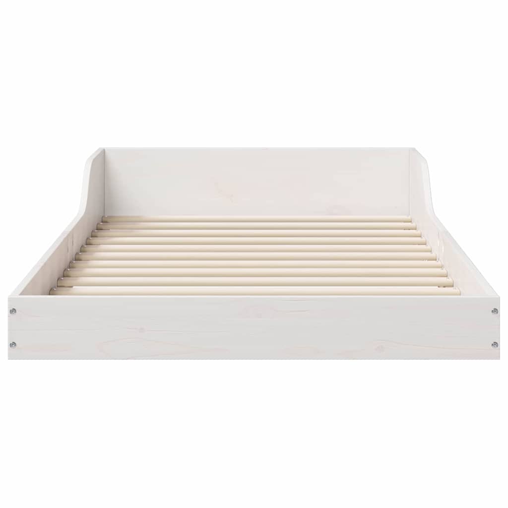 Sengestel Hvid 100 x 200 cm Massiv fyrretræ