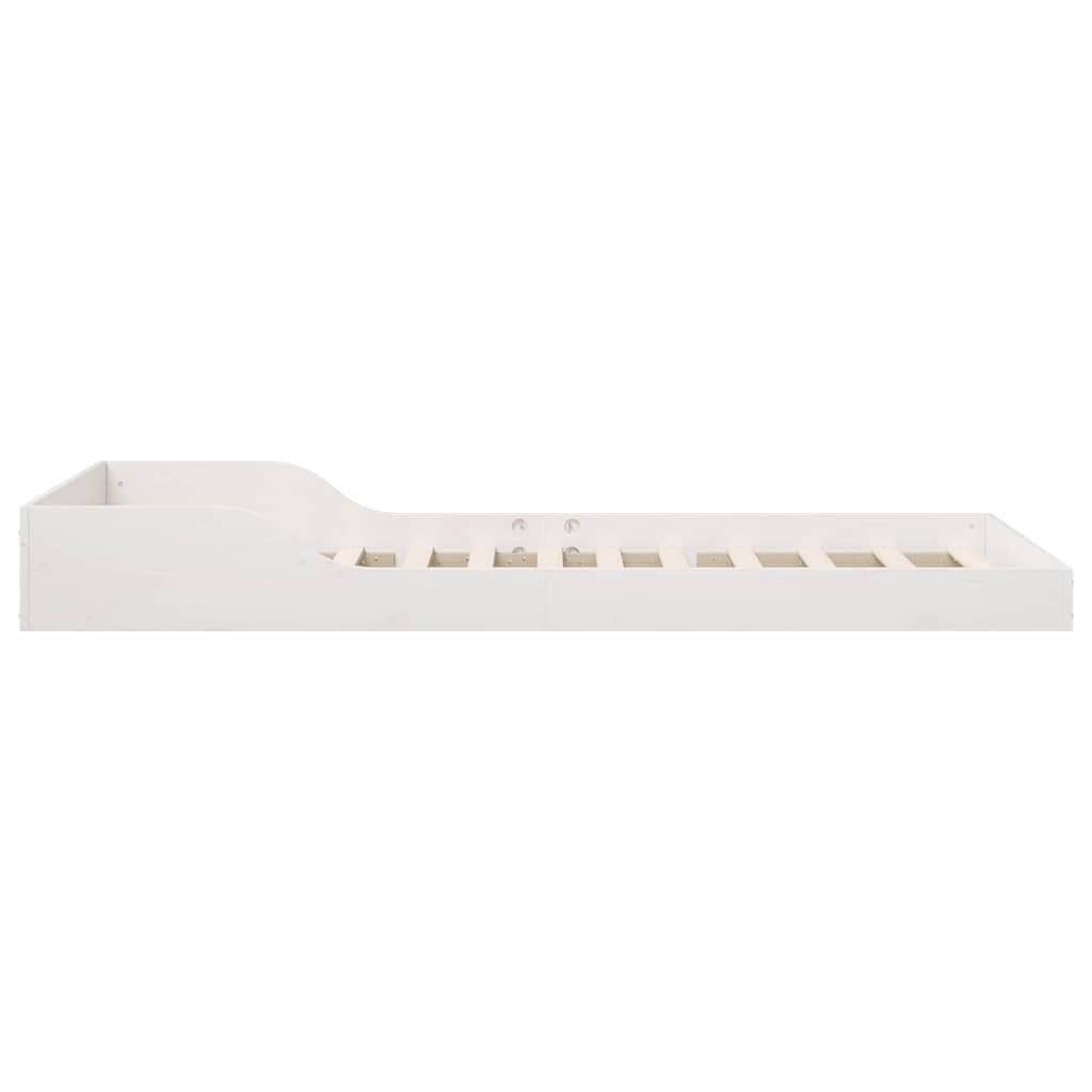 Sengestel Hvid 100 x 200 cm Massiv fyrretræ