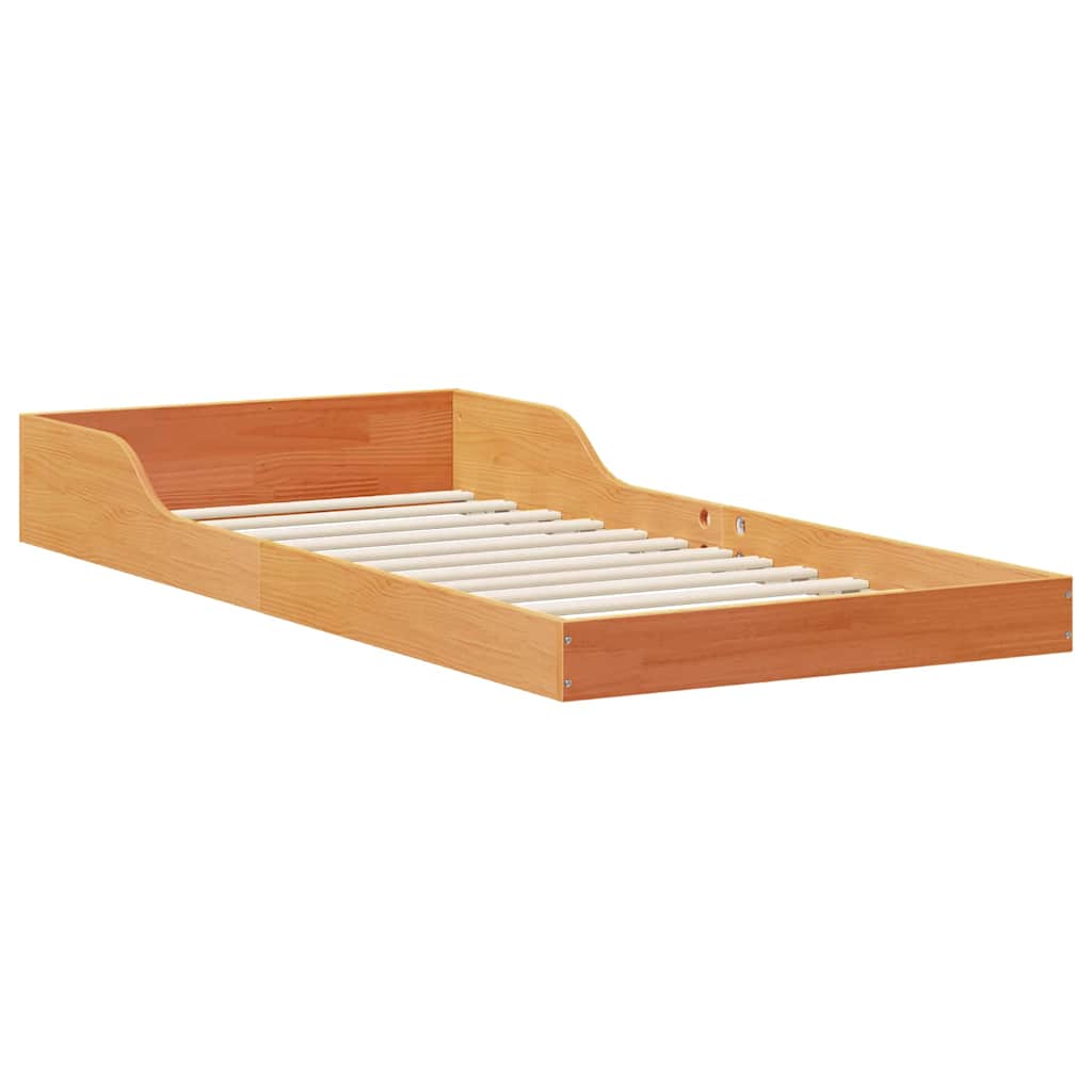 Sengestel Voks brun 80 x 210 cm Massiv fyrretræ
