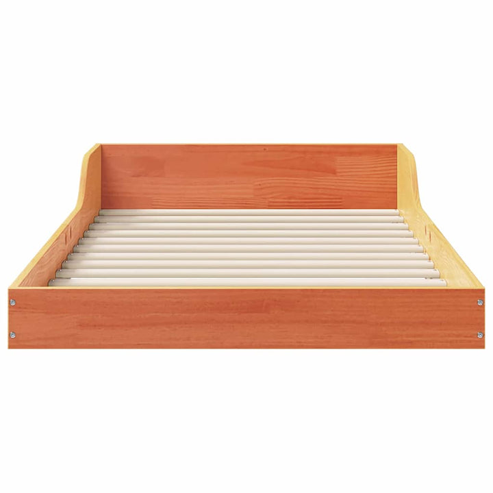Sengestel Voks brun 80 x 210 cm Massiv fyrretræ